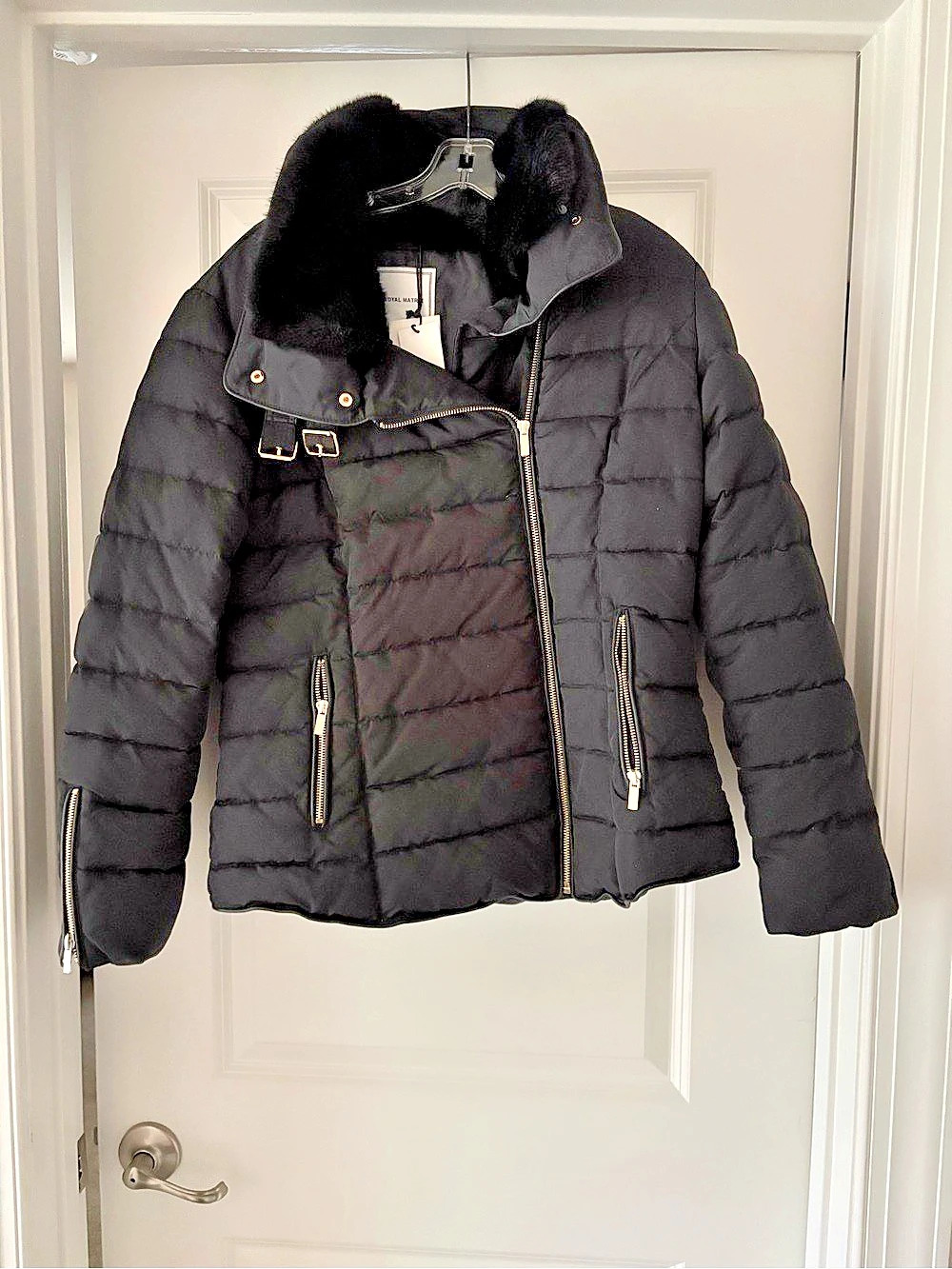MICHAEL Kors Faux-Fur Collar Quilted Jacket Black